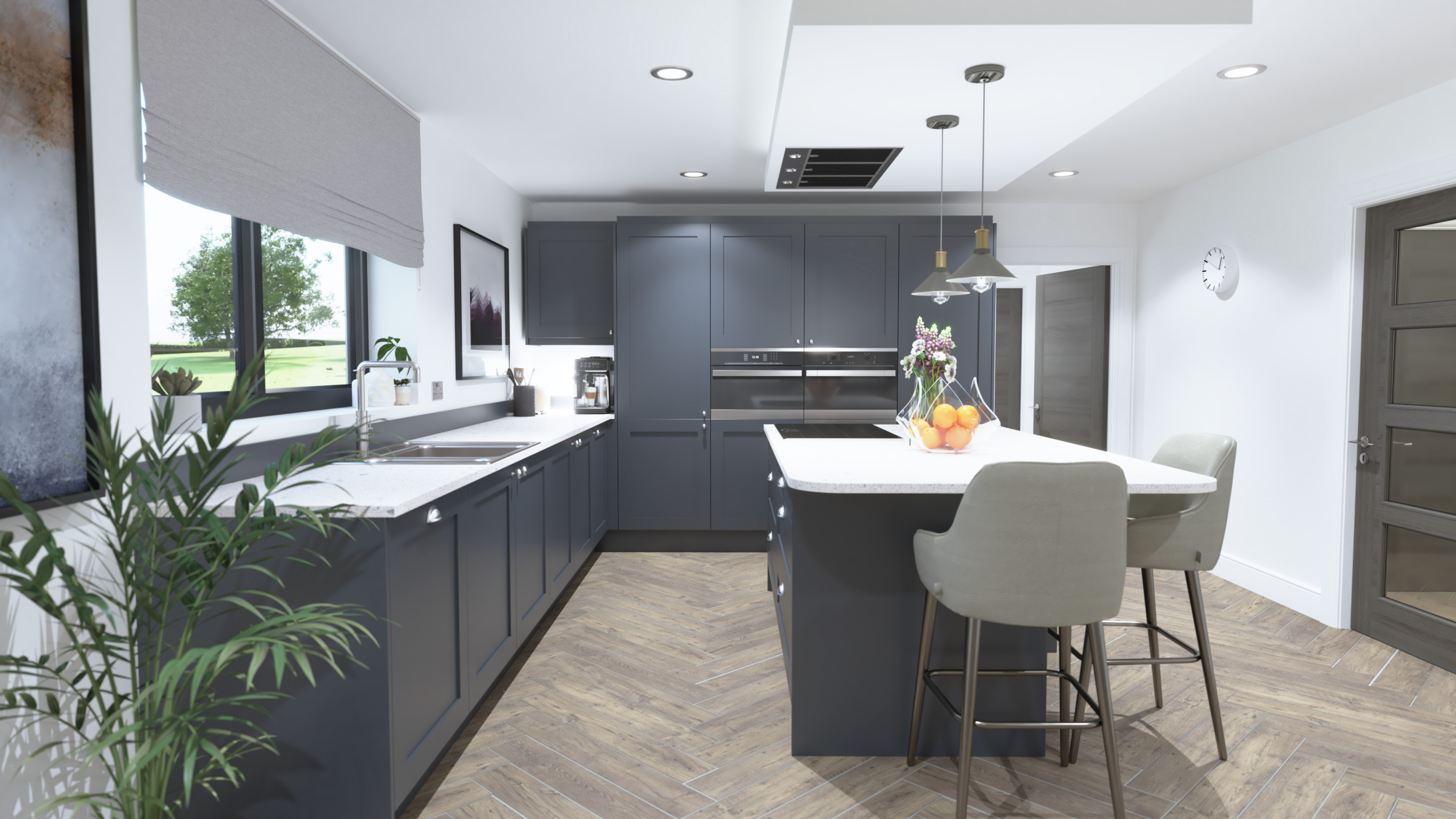 CGI by Linear CGI Studio. The Stables Property Development, Preston, Lancashire. kitchen CGI