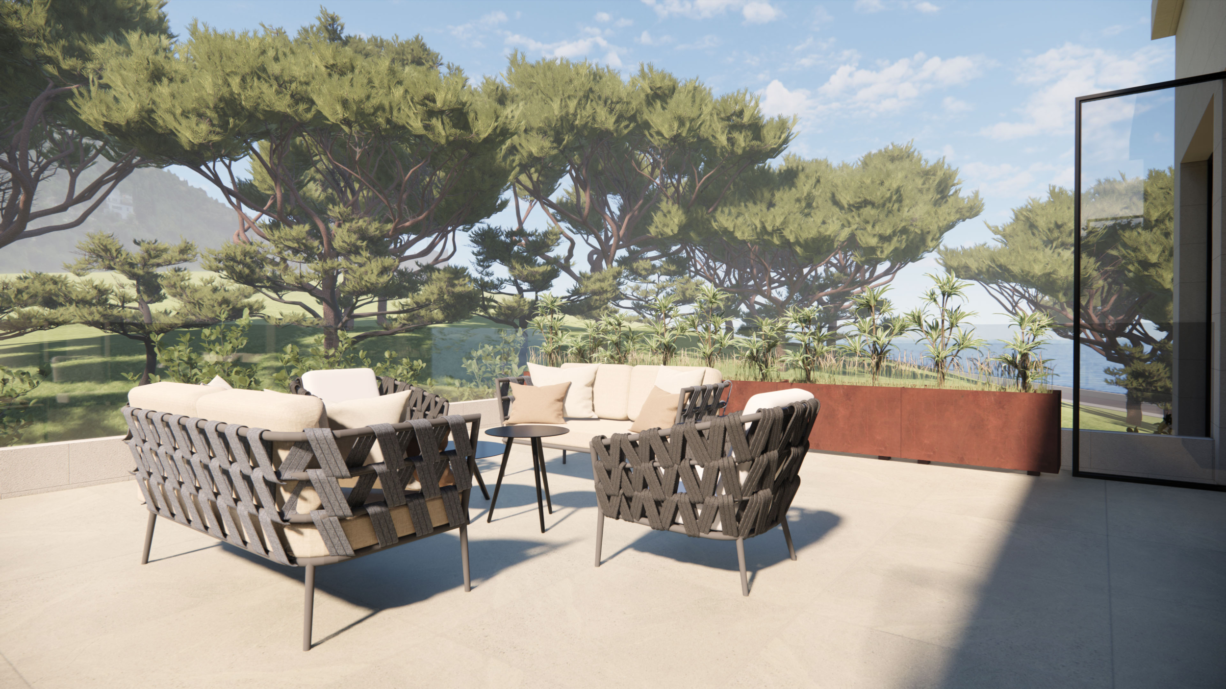 Villa Sapphire, Balcony View CGI, Linear CGI Studio