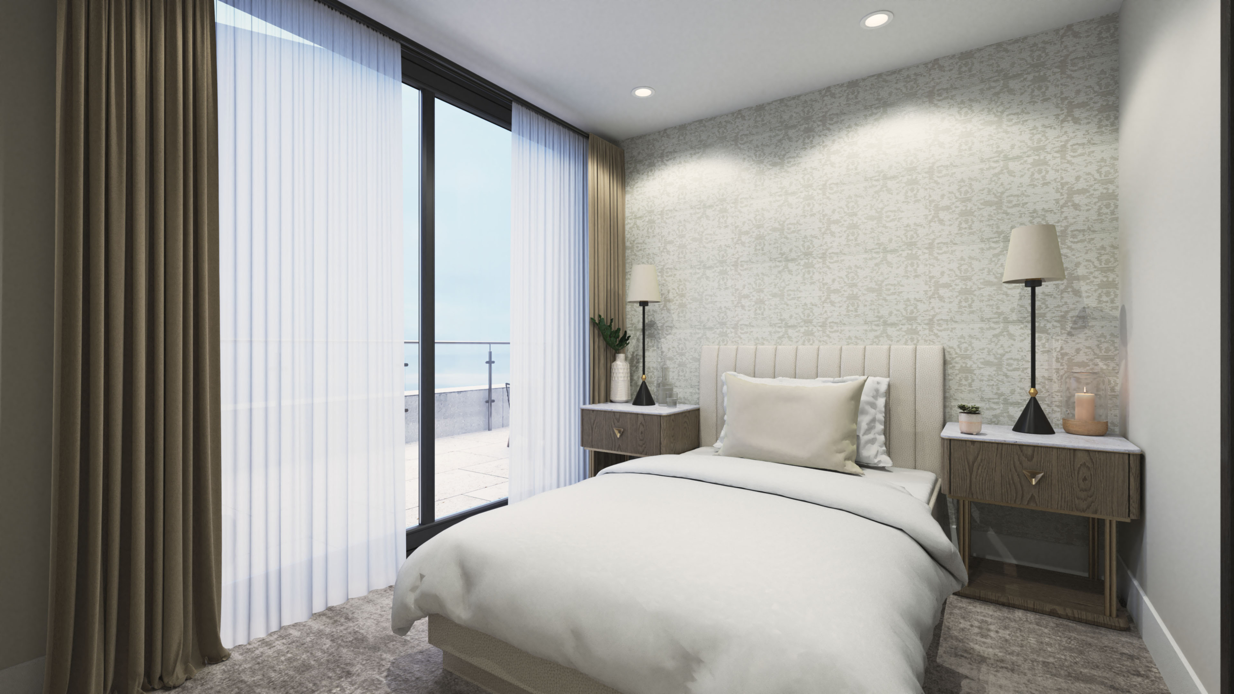 Luxury Penthouse Apartment, Bedroom Space CGI, Linear CGI Studio